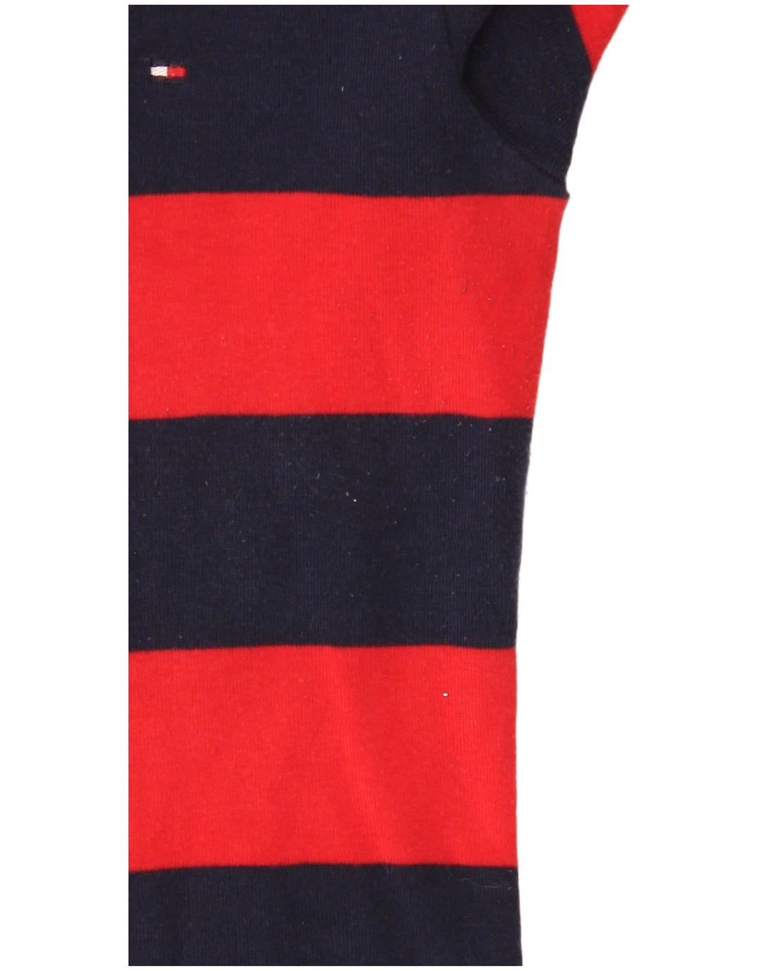 Tommy Hilfiger γυναικείο μακρυμάνικο UK 10 μικρό βαμβακερό κόκκινο ριγέ