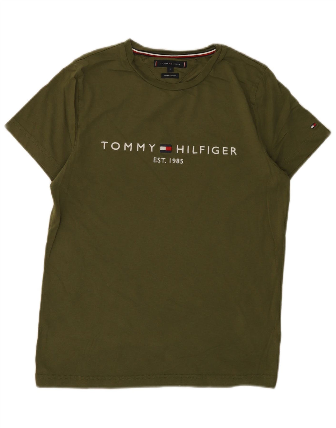 Ανδρικό γραφικό μπλουζάκι TOMMY HILFIGER Μπλουζάκι από μικρό βαμβακερό χακί
