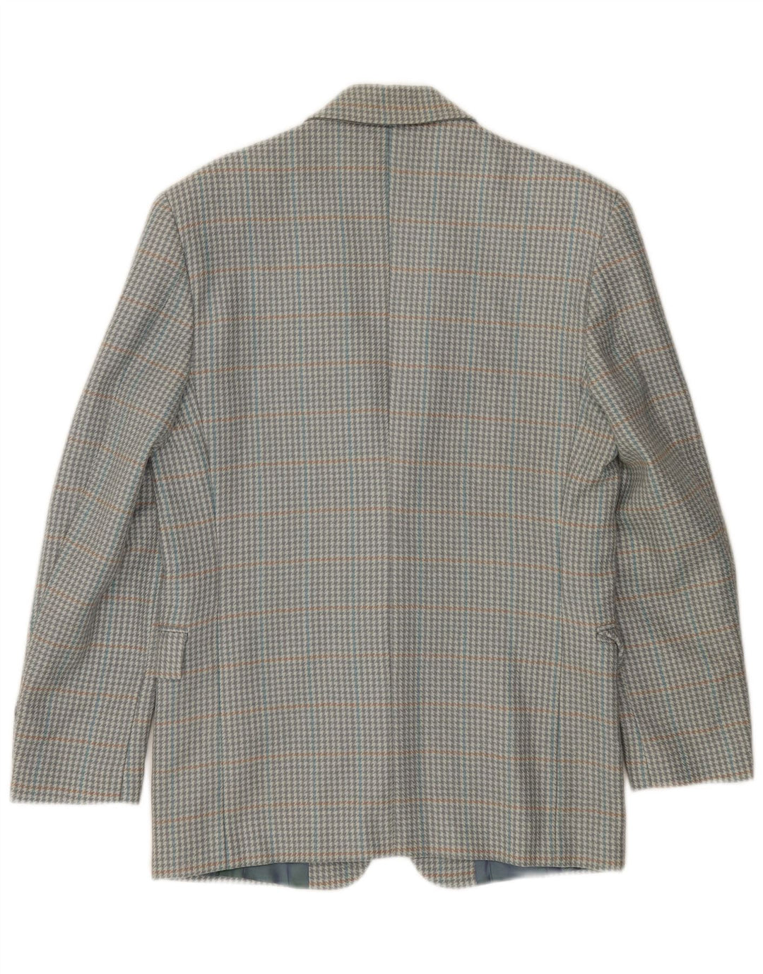 VINTAGE Ανδρικό σακάκι με 2 κουμπιά σακάκι IT 46 Small Grey Houndstooth Νέο μαλλί