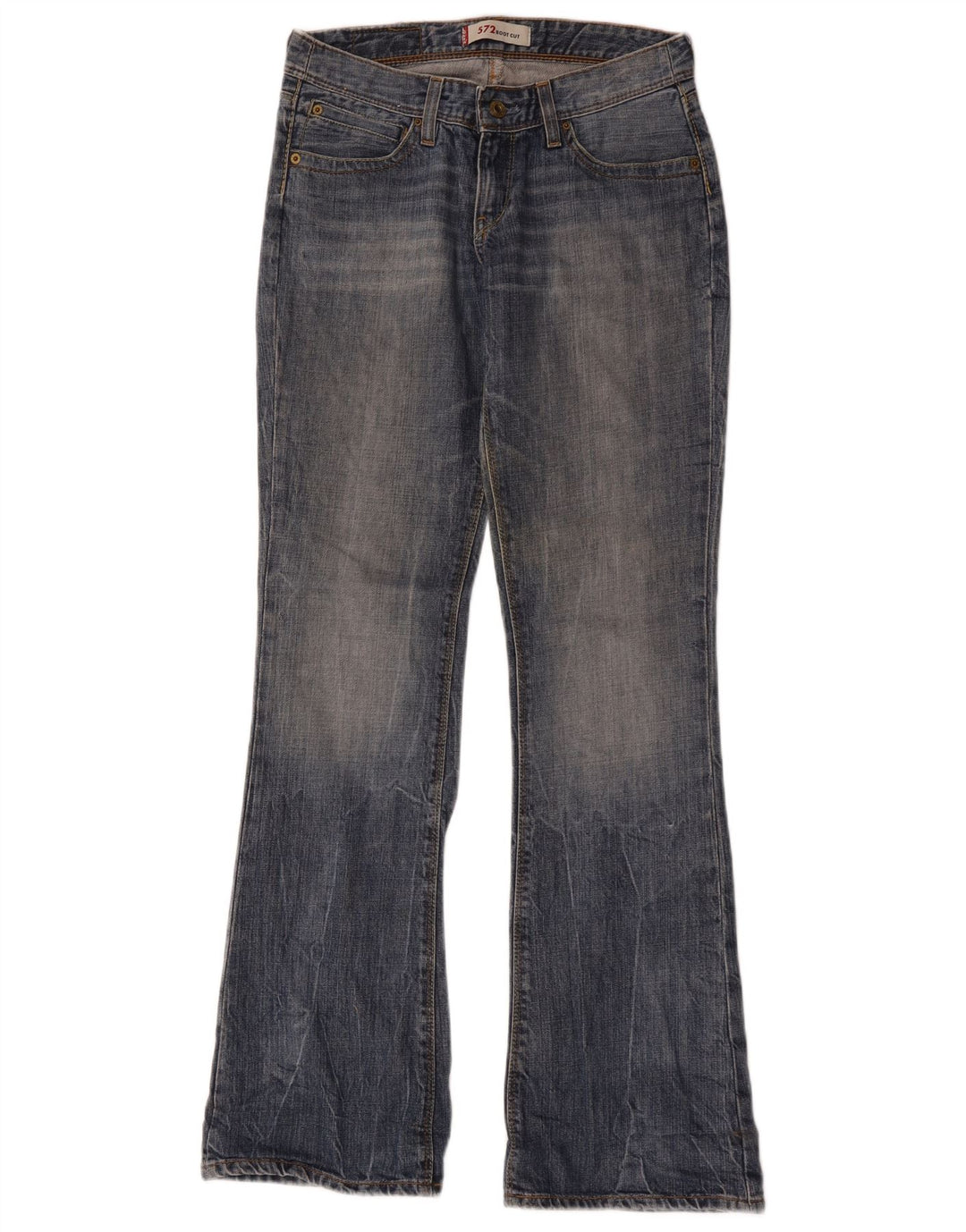 Levi's Womens 572 Bootcut Jeans W28 L34 Blue Cotton