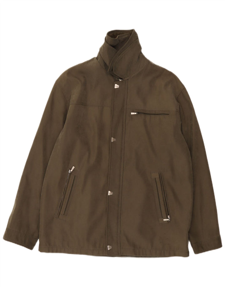 Vintage Ανδρικό Μπουφάν Windbreaker IT 50 Large Khaki Polyamide