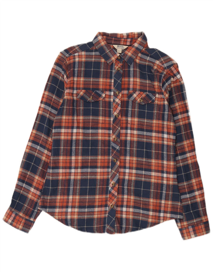 Mountain Warehouse Γυναικείο Φανελένιο Πουκάμισο UK 12 Medium Navy Blue Check Cotton