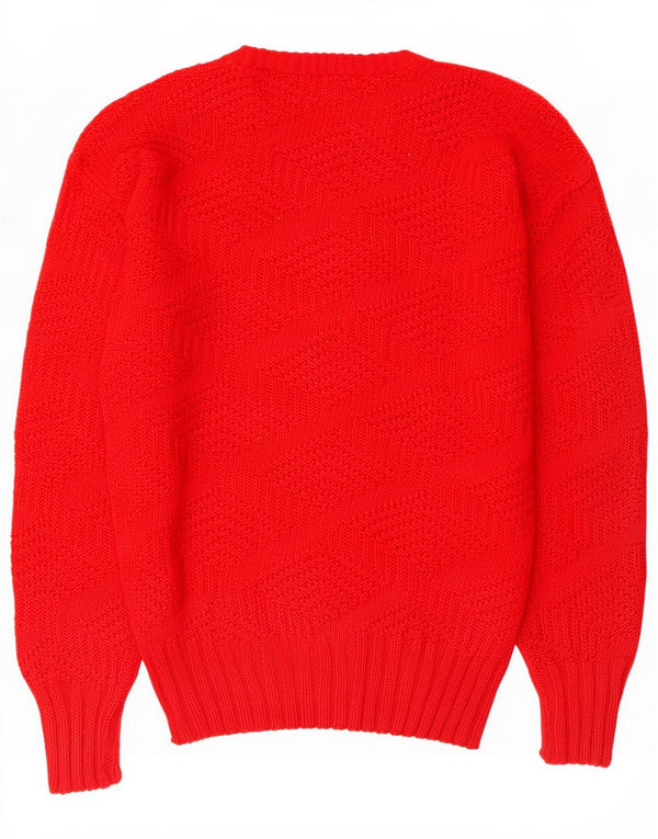 Vintage Womens Crew Neck Jumper Sweater UK 10 Small Red