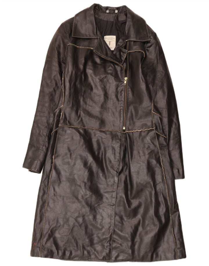 Conbipel Γυναικεία Trench Δερμάτινη Παλτό IT 42 Medium Black