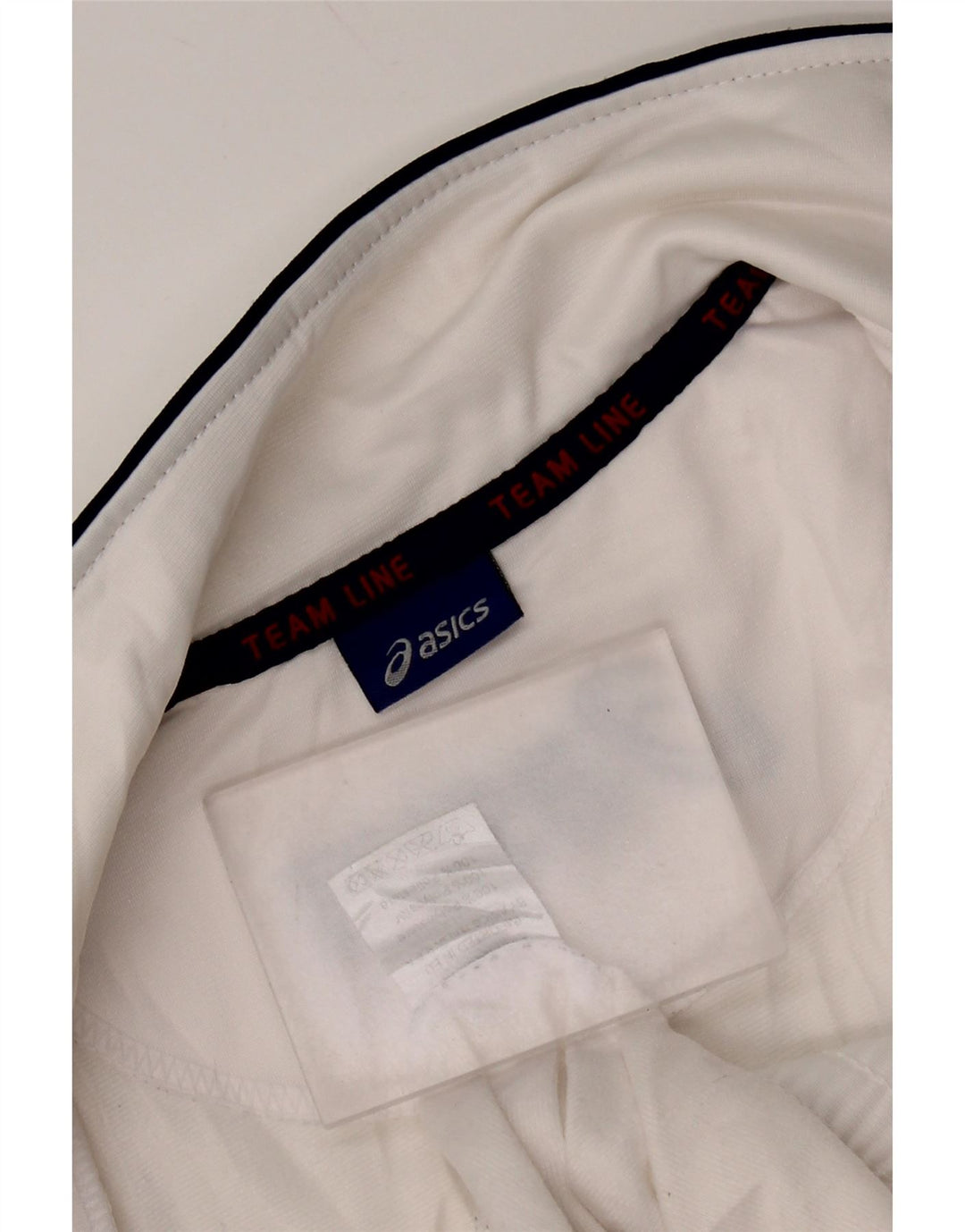 Ανδρική φόρμα γυμναστικής γραφικών ASICS Top Jacket μεσαίου λευκού χρώματος πολυεστέρας