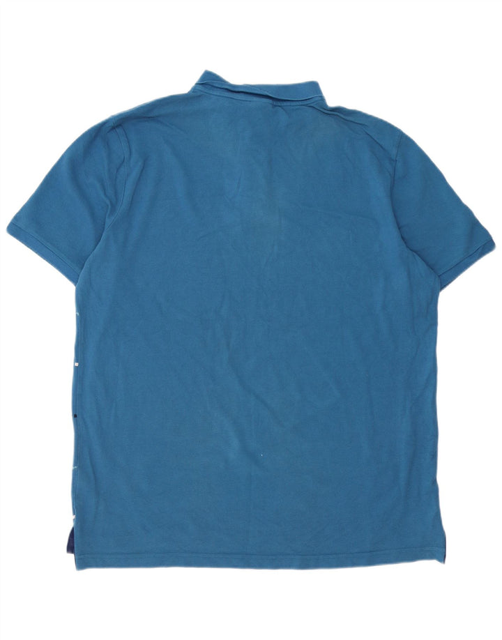 Ανδρικό μπλουζάκι πόλο NIKE XL, βαμβακερό, μπλε ριγέ