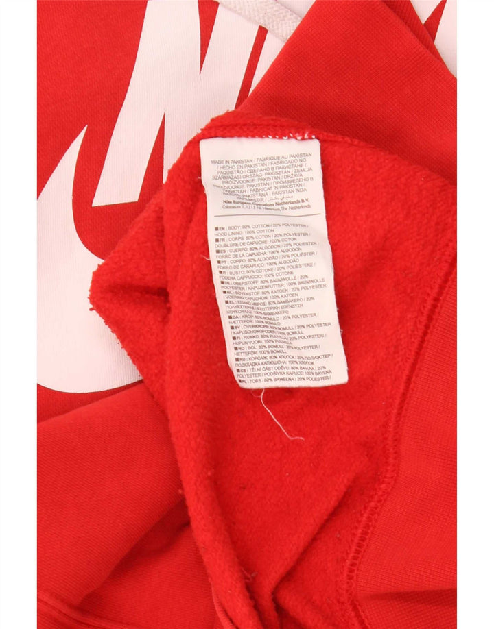 Γυναικείο γραφικό φούτερ Nike, μεγάλο κόκκινο βαμβακερό