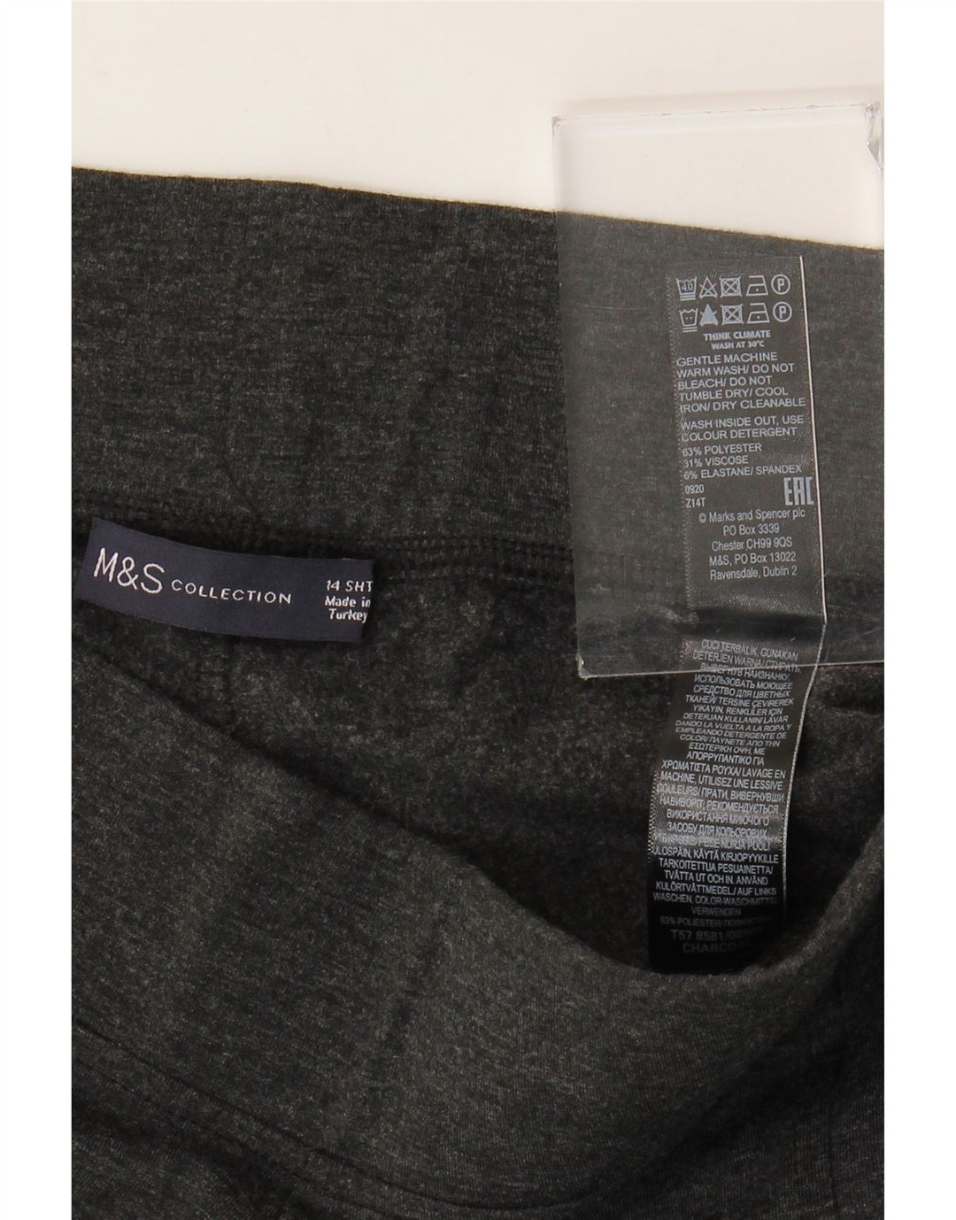 Marks & Spencer Γυναικεία κολάν Crop UK 14 Large Grey Polyester