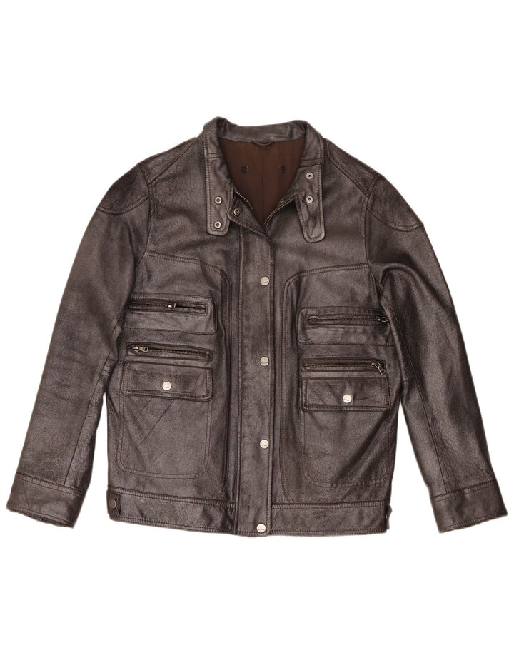 Marc Aurel Γυναικείο Δερμάτινο Μπουφάν UK 14 Medium Black Leather