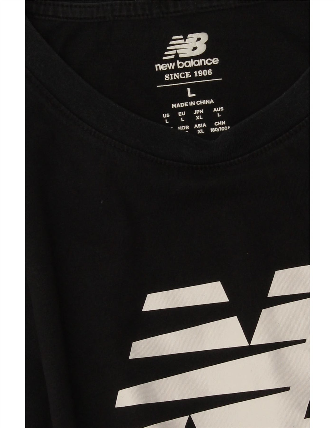 Ανδρικό γραφικό T-Shirt NEW BALANCE Top Large Μαύρο