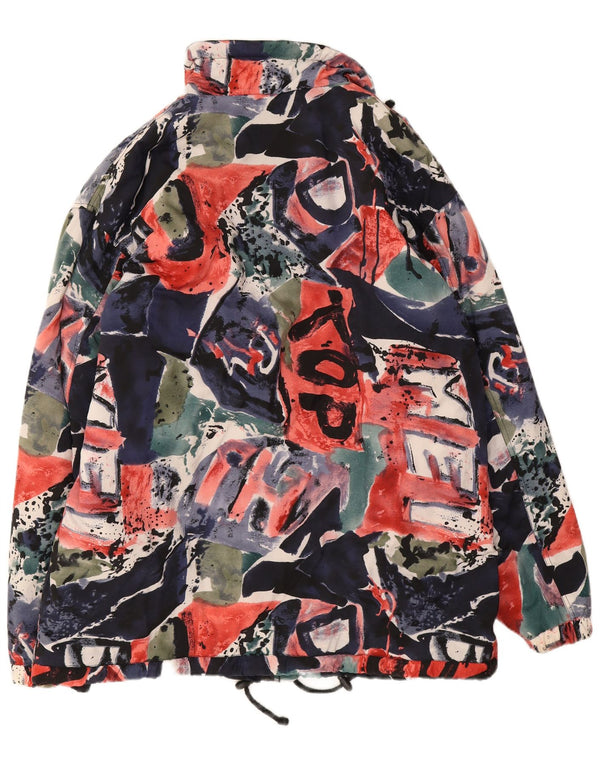 Vintage Ανδρικό Abstract Pattern Windbreaker Jacket UK 42 XL Πολύχρωμο
