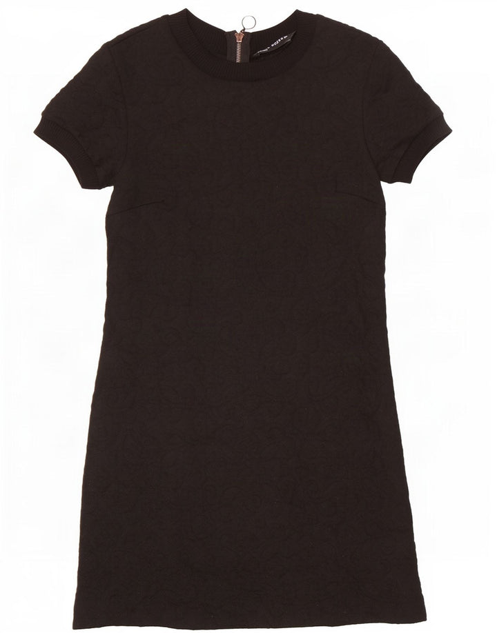 Zara Γυναικείο Βασικό Φόρεμα UK 12 Medium Black Paisley