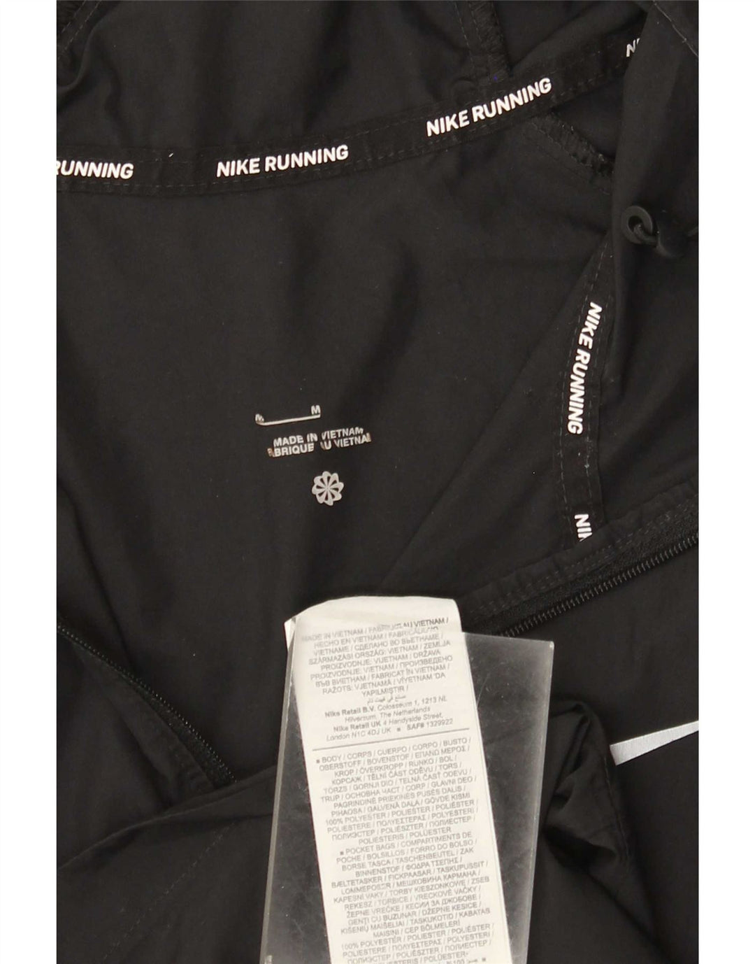 Γυναικεία αθλητική φόρμα Nike Running Hooded Top Jacket UK 14 Medium Black