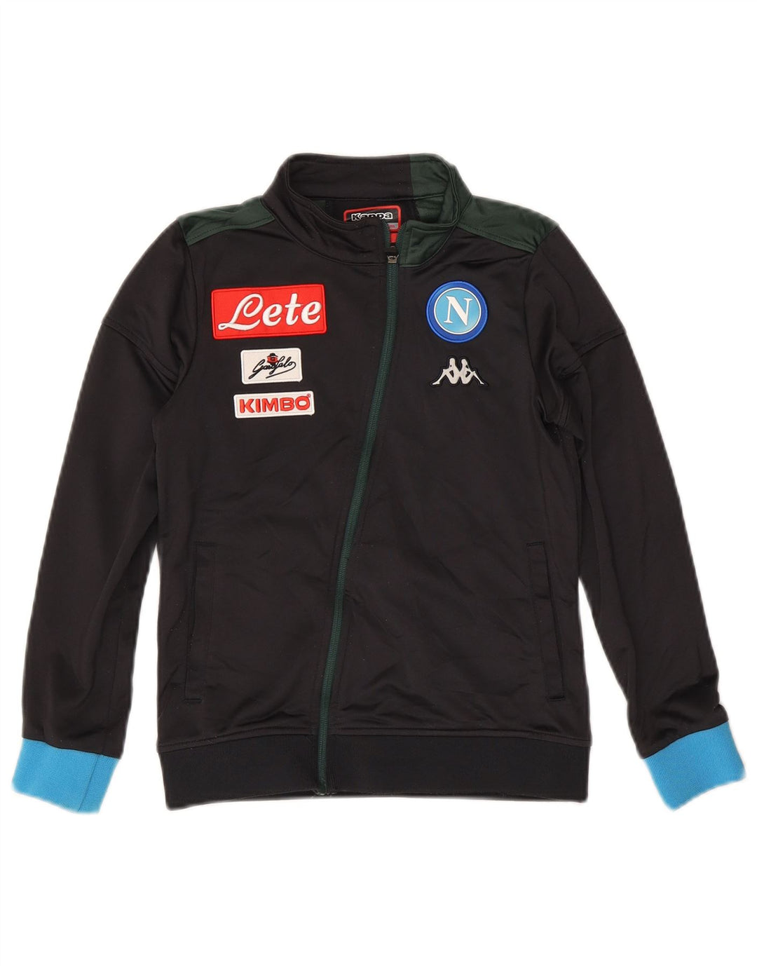 Kappa Boys Gara Graphic αθλητική φόρμα Top Jacket 9-10 Years Black Colourblock