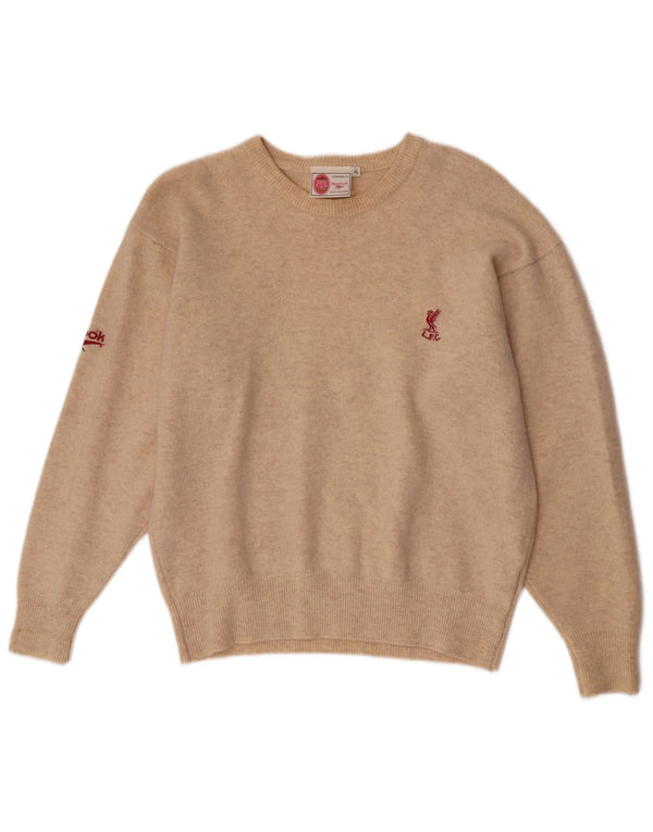 Ανδρικό πουλόβερ Reebok Liverpool Regular Fit Boat Neck Jumper XL Beige
