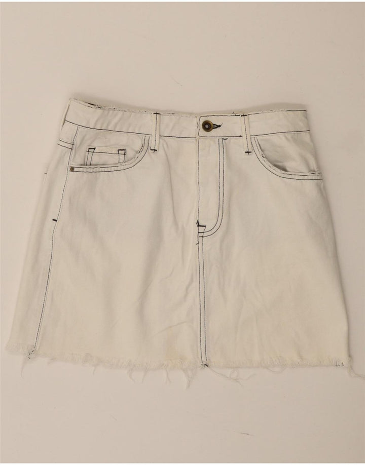 Zara Γυναικεία Μίνι Τζιν Φούστα Μικρή W27 Λευκή