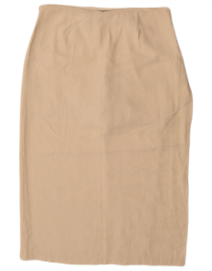 Zara Γυναικεία Pencil Φούστα Μεγάλη W34 Beige Viscose