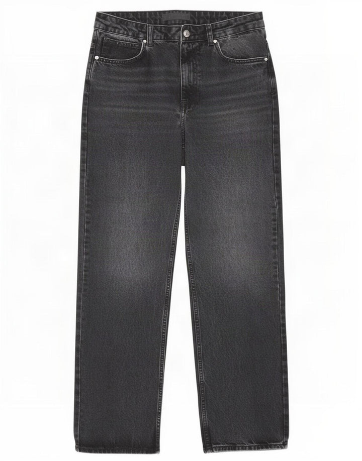 Zara Γυναικείο ίσιο τζιν EU 40 Medium W30 L31 Μαύρο βαμβακερό