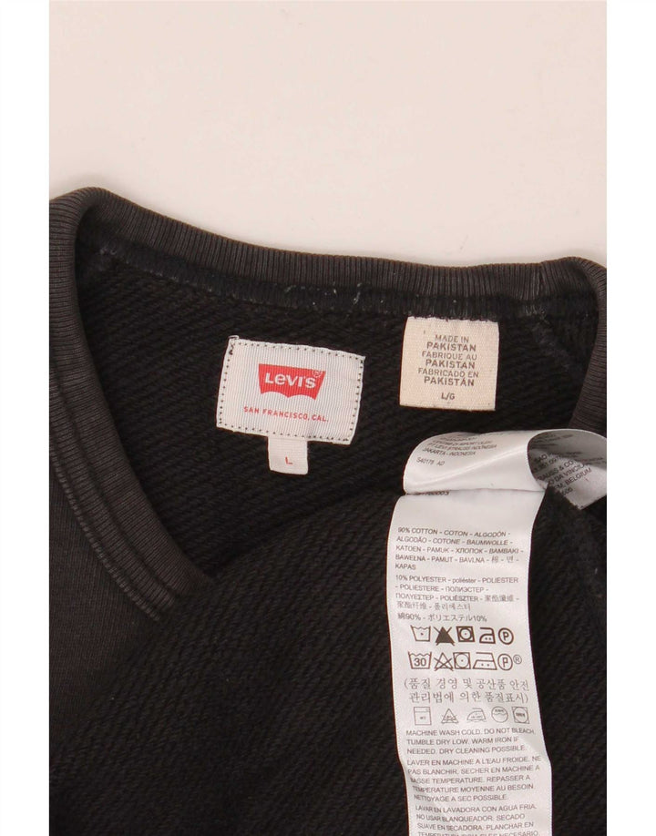Ανδρικό φούτερ Levi's Jumper μεγάλο μαύρο βαμβακερό