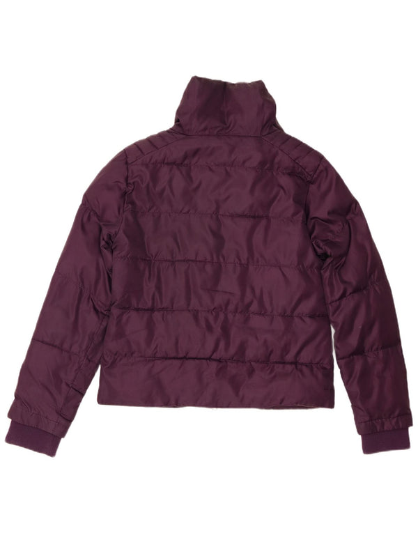 Fat Face Γυναικείο Crop Padded Jacket UK 12 Medium Purple Polyester