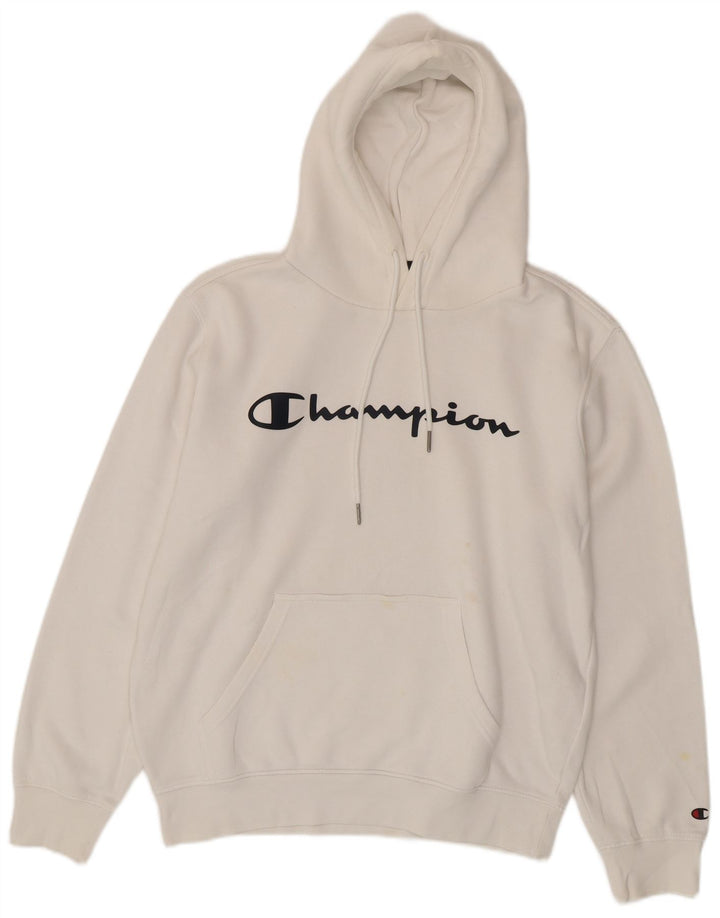 Ανδρικό Champion Graphic Hoodie Jumper Μεσαίο λευκό βαμβακερό