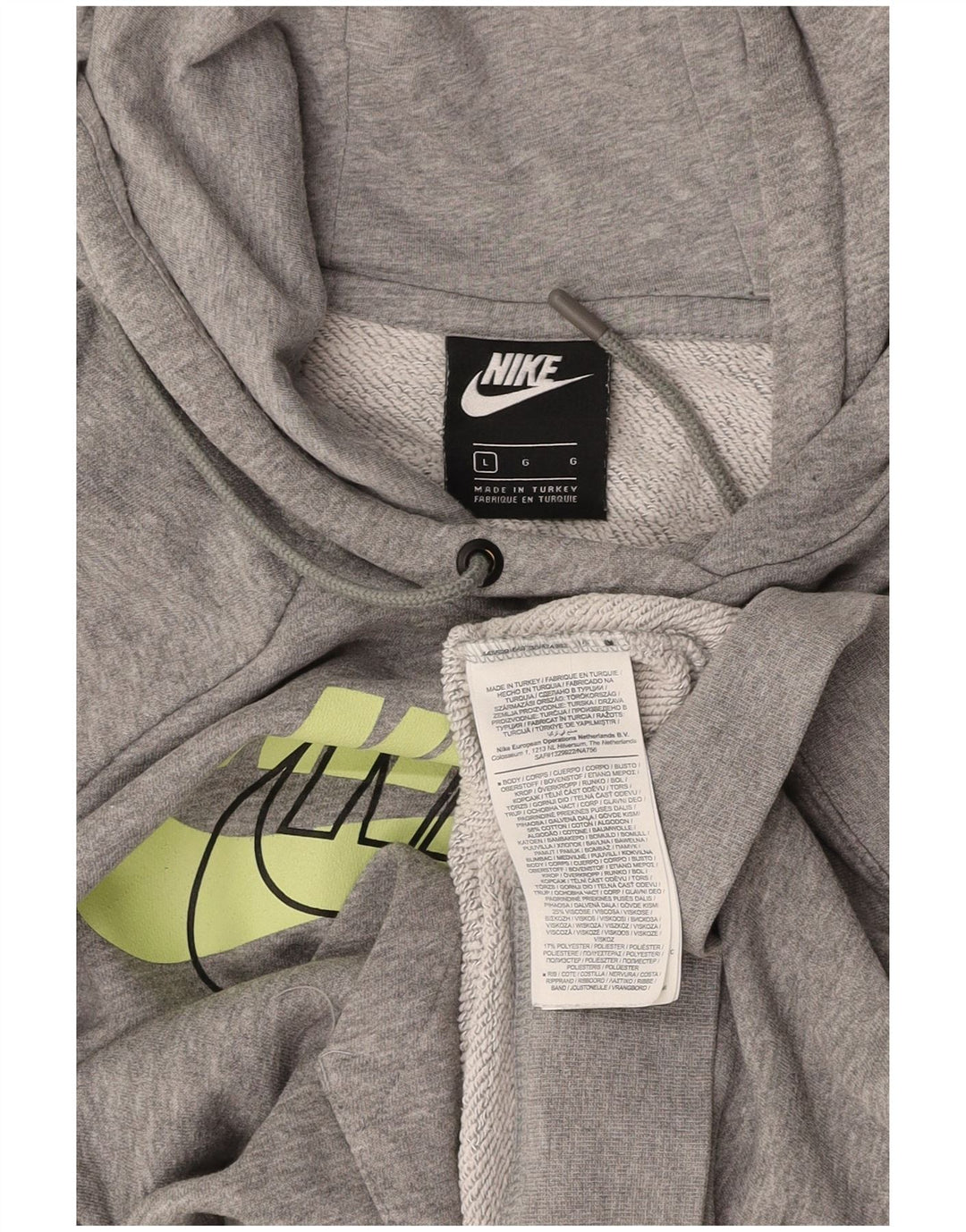 Γυναικείο γραφικό φούτερ με κουκούλα NIKE 16 μεγάλο βαμβακερό