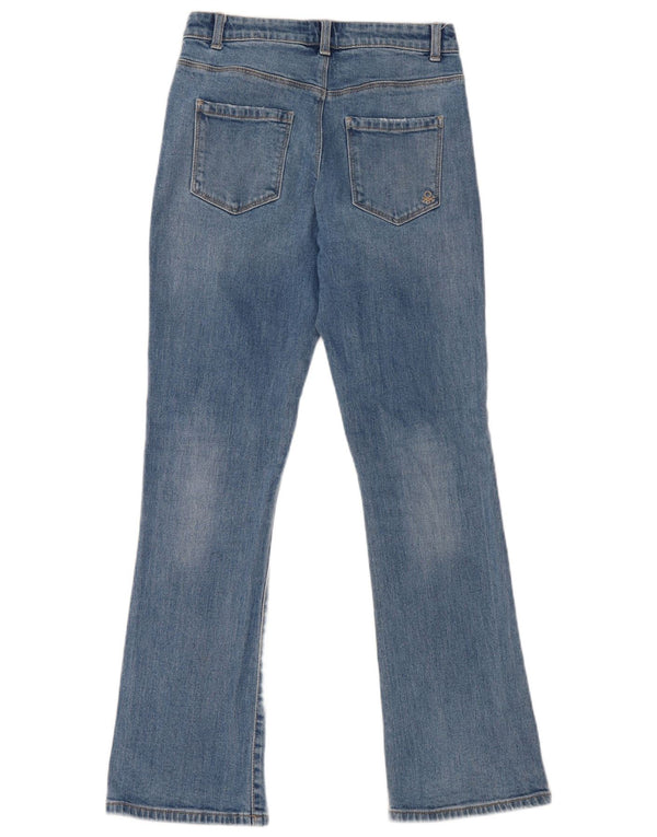 Benetton Girls Bonnie Flared Jeans 13-14 ετών 3XL W28 L79 Μπλε βαμβακερό