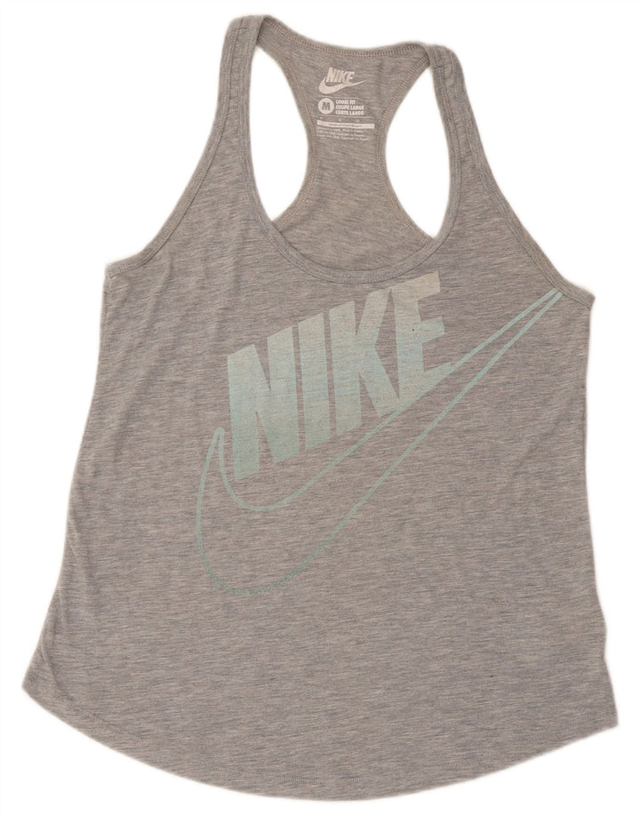 Γυναικείο γραφικό γιλέκο Nike Loose Fit Top UK 12 Μεσαίο γκρι πολυεστέρα