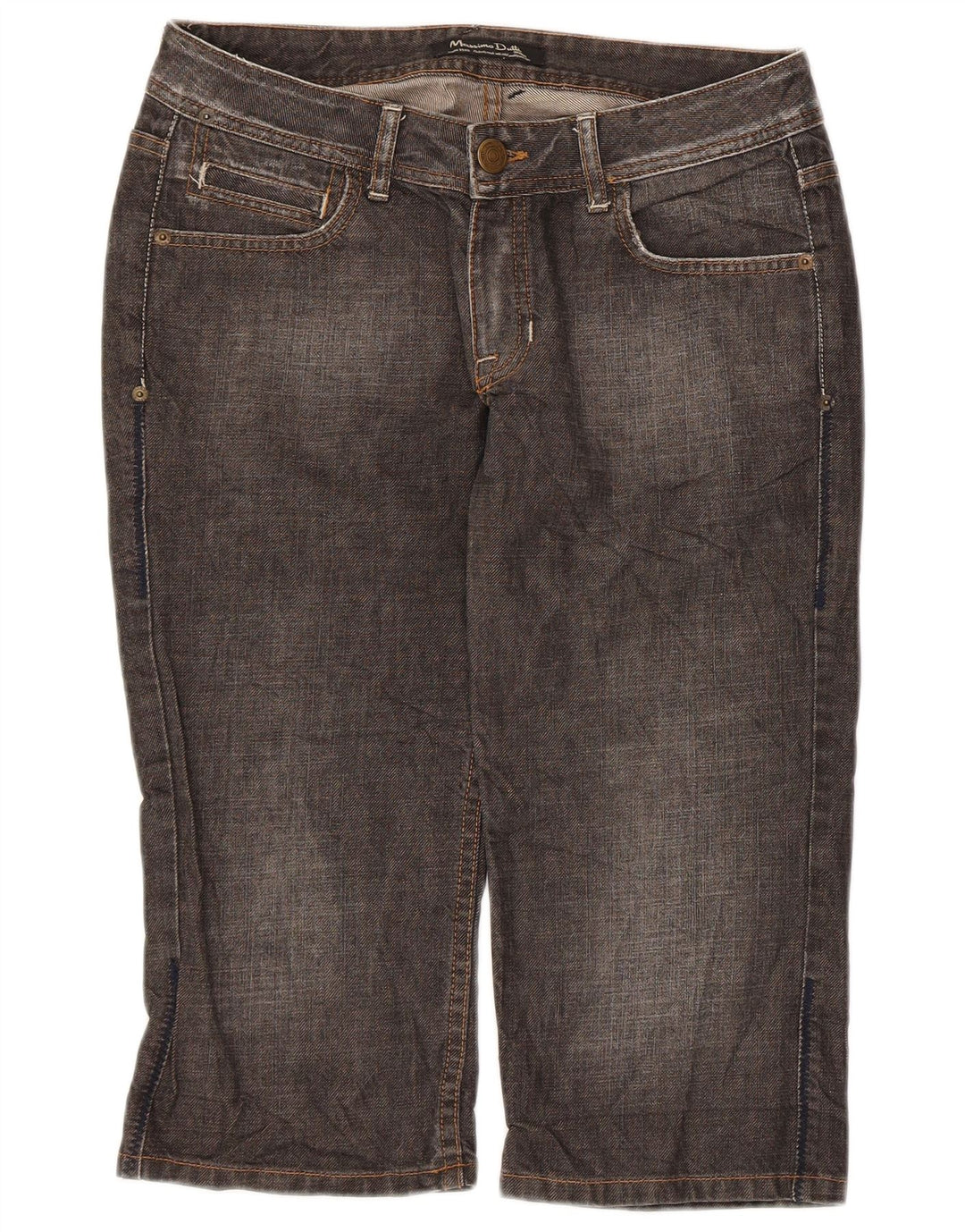 Massimo Dutti Γυναικείο τζιν σορτς βερμούδα W28 μεσαίο γκρι βαμβακερό