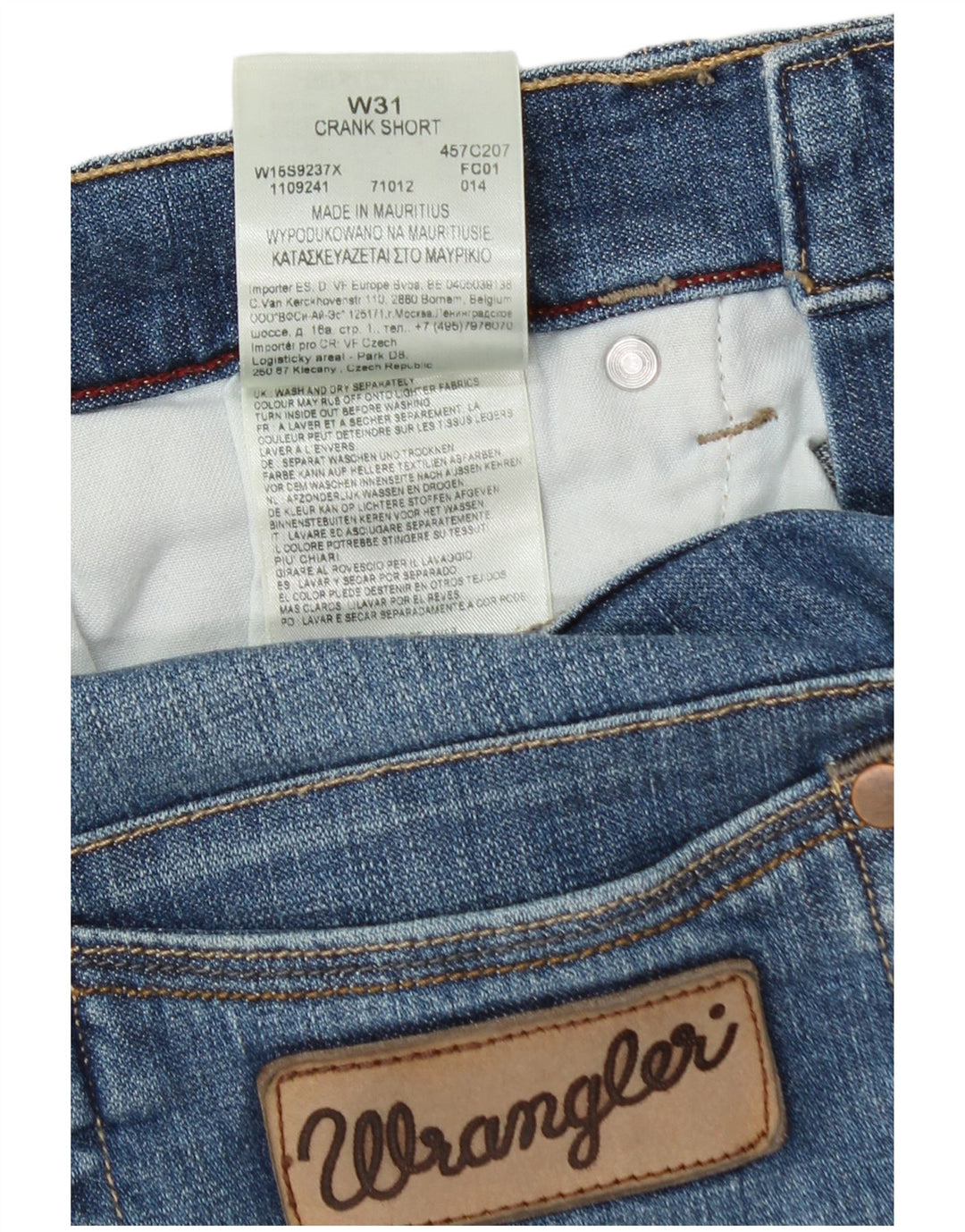 Ανδρικό τζιν σορτς Wrangler Crank W31 Βαμβακερό μεσαίο μπλε