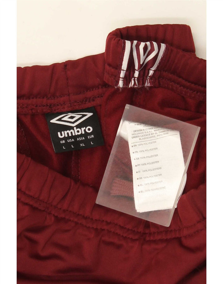 Ανδρικό γραφικό αθλητικό σορτς Umbro μεγάλο μπορντό πολυεστέρα