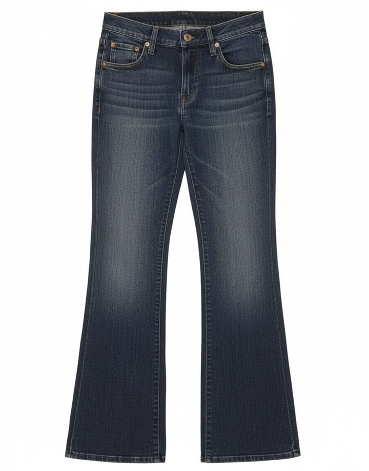 Lee Womens Flared Jeans W26 L33 Blue Cotton