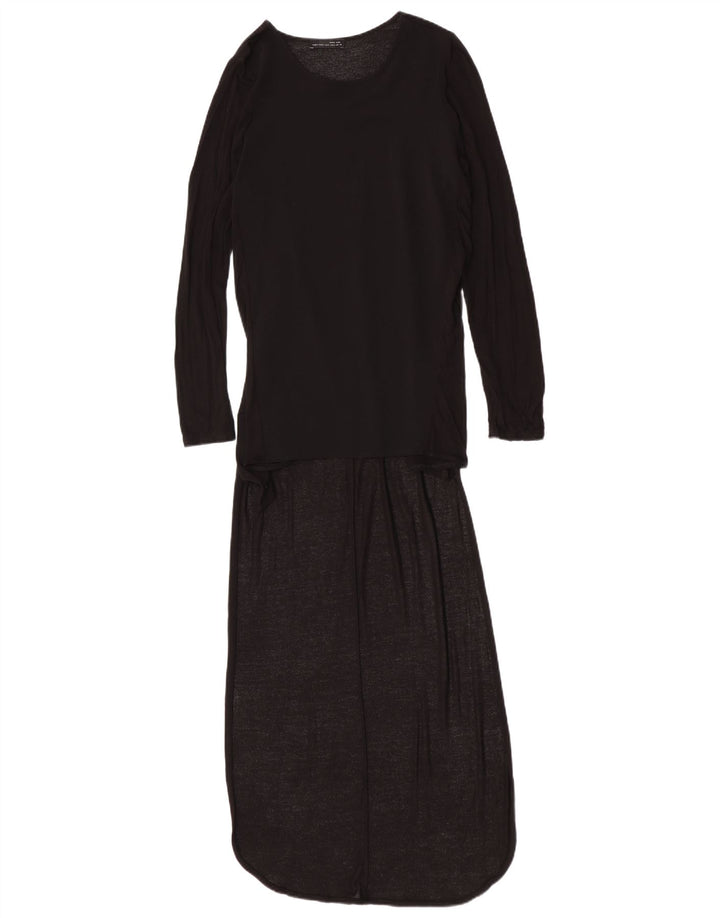 Zara Γυναικείο Jumper Φόρεμα UK 8 Small Black