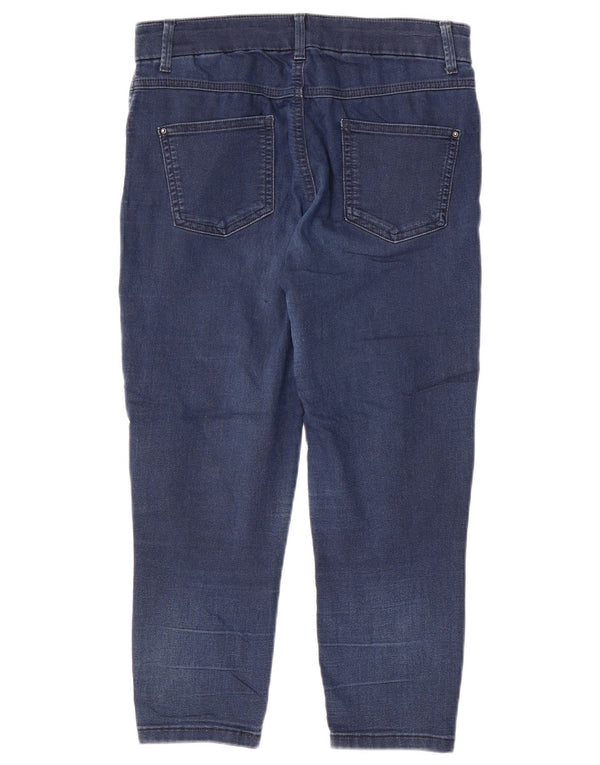 Marks & Spencer Γυναικεία Cropped Jeans UK 12 Medium W30 L21 Blue Cotton