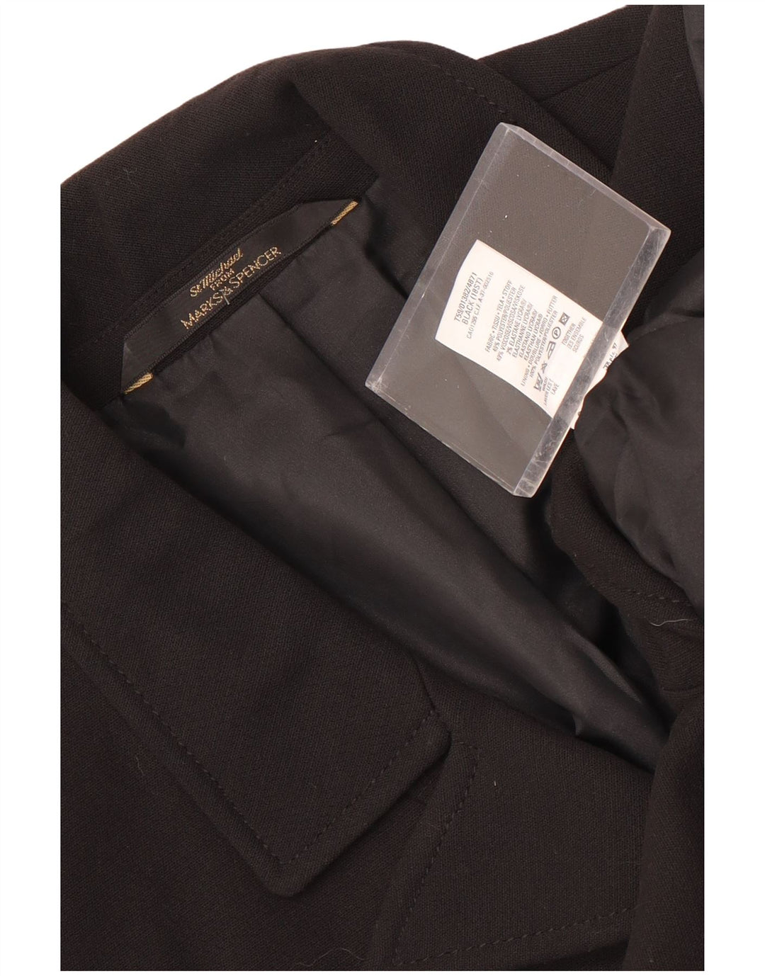 Marks & Spencer Γυναικείο Πανωφόρι St. Michael UK 18 XL Μαύρος Πολυεστέρας