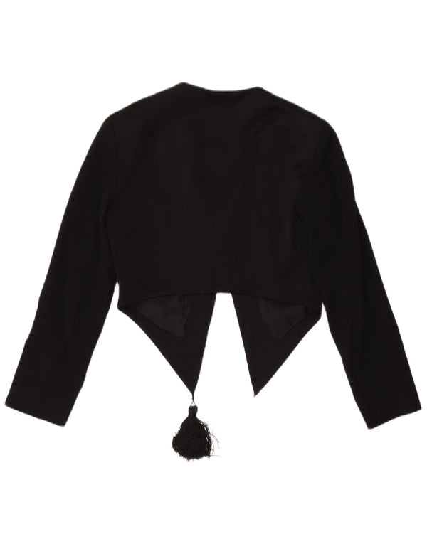 Moschino Γυναικείο Μπουφάν Blazer Crop 1 Button UK 12 Medium Black Acetate
