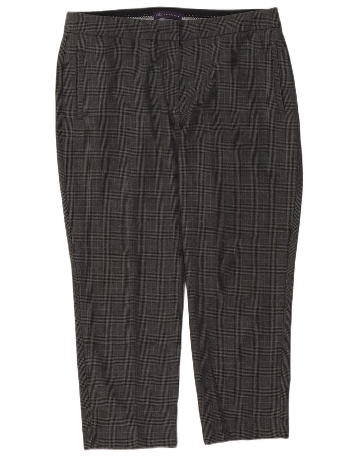 Marks & Spencer Γυναικείο Cropped Παντελόνι UK 14 Large W34 L25 Grey Check