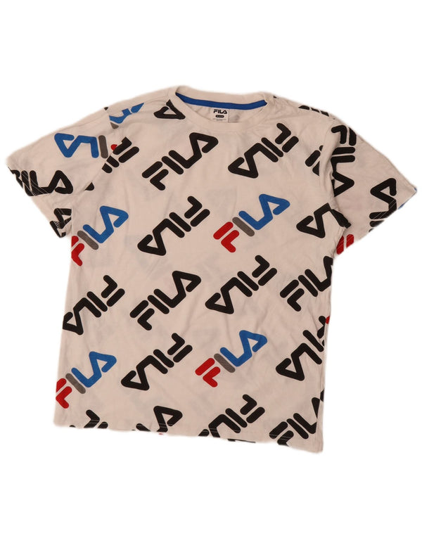 Fila Boys Graphic T-Shirt Top 15-16 Years XL Λευκό βαμβακερό
