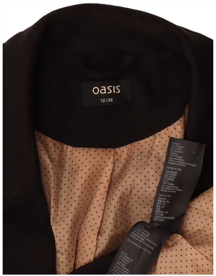Oasis Γυναικείο Μπουφάν 1 Κουμπί Blazer UK 12 Μεσαίο Μαύρο Πολυεστέρας