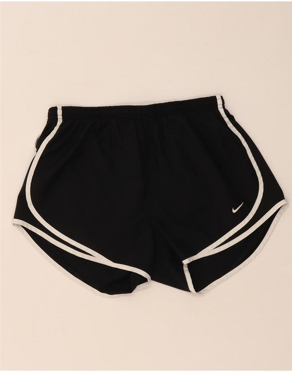 NIKE Womens Dri Fit Sport Shorts UK 12 Medium  Black