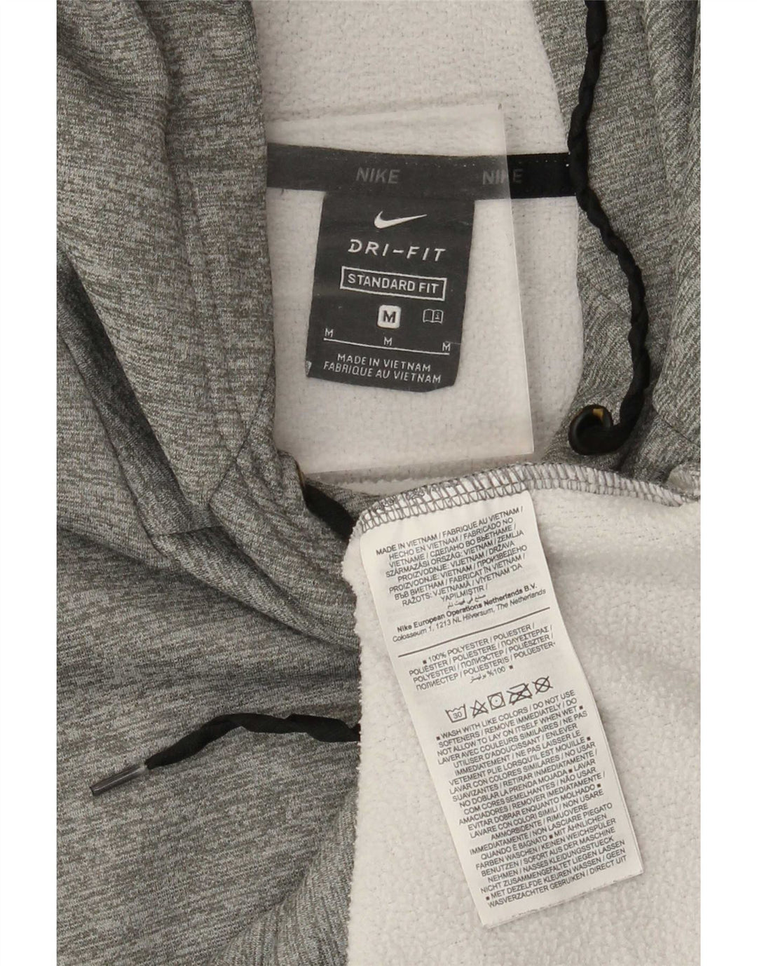 Nike Ανδρικό Dri Fit Standard Fit Jumper με κουκούλα μεσαίου γκρι πολυεστέρας