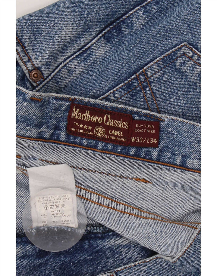 Ανδρικό τζιν ίσιο Marlboro Classics W33 L28 Μπλε βαμβακερό