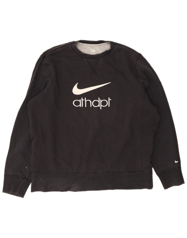 Ανδρικό γραφικό φούτερ Nike Jumper UK 46/48 XL Μαύρο βαμβακερό