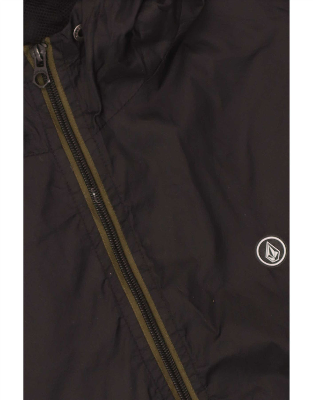 Volcom Ανδρικό μπουφάν βροχής με κουκούλα UK 36 Small μαύρο νάιλον παραλλαγής