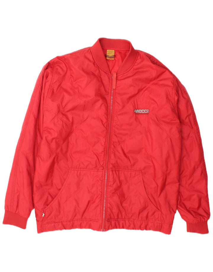 Vintage Ανδρικό Bomber Jacket UK 40 Large Red Nylon