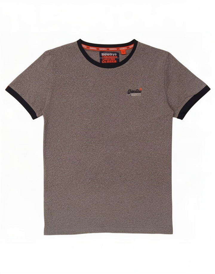 Ανδρικό T-Shirt Superdry Top Larg γκρι βαμβακερό