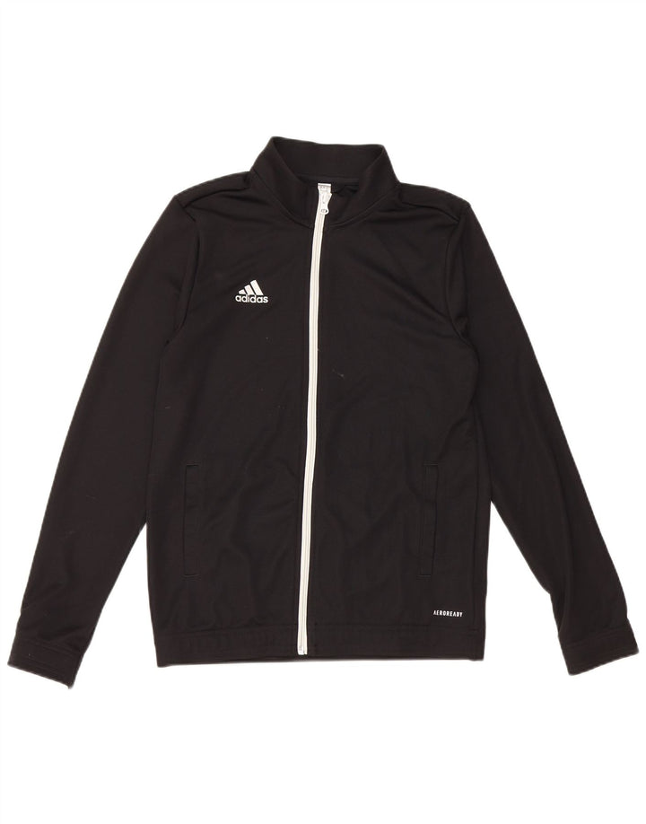 ADIDAS Boys Aeroready αθλητική φόρμα μπουφάν 13-14 ετών μαύρο πολυεστέρα