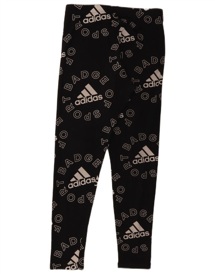 Γυναικεία γραφικά κολάν Adidas UK 12/14 Medium Black