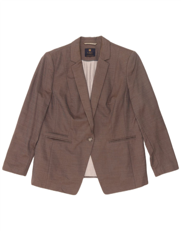 Marks & Spencer Γυναικείο σακάκι 1 κουμπιού σακάκι UK 18 XL γκρι βισκόζη