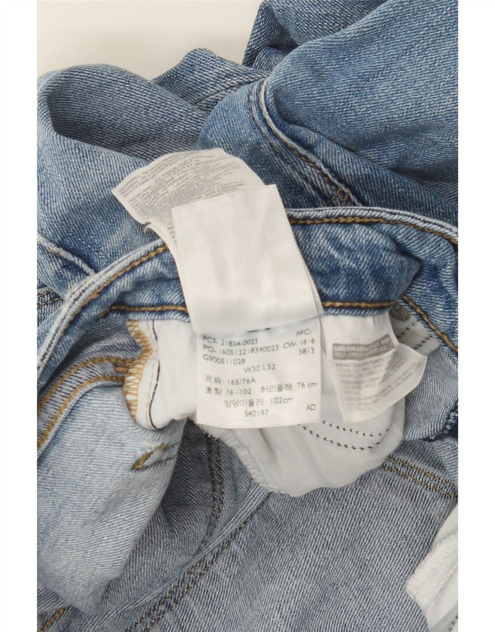 LEVI'S Womens 714 Straight Jeans W30 L28 Blue Cotton Vintage Levi's and Second-Hand Levi's from Messina Hembry 